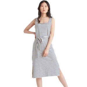 NWT Dex Navy Stripe Belted Dress